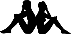 kappa logo silhouette of a man and woman