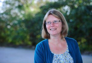 Jane Blanks by trees