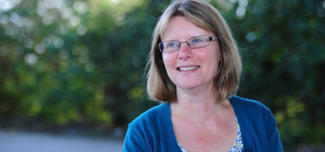 Jane Blanks by trees
